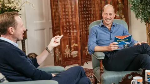 KENSINGTON PALACE The BBC's Adam Fleming with Prince William