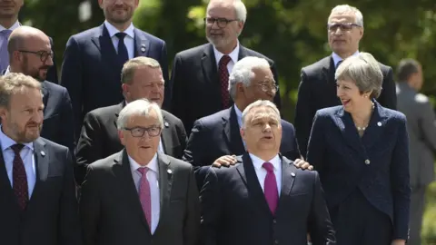 Reuters Theresa May with other EU leaders