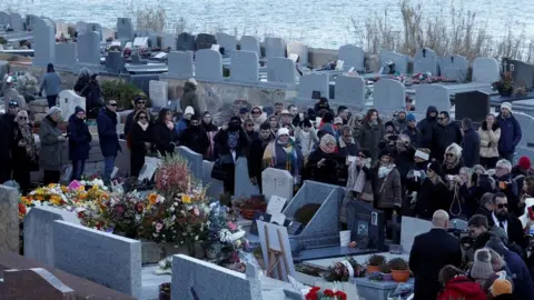 Reuters People pay last respects and take pictures near the grave of Brigitte Bardot in Saint-Tropez, southern France. Photo: 7 January 2026