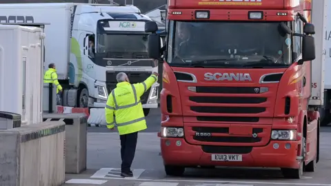 Getty Images Truck being stopped