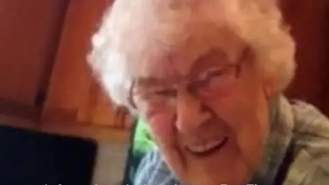 Terri O'Kane Terri's granny Bridget during a Facetime call