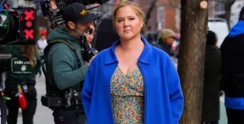 Getty Images Amy Schumer is seen filming 'Life and Beth' on March 24, 2023 in New York City