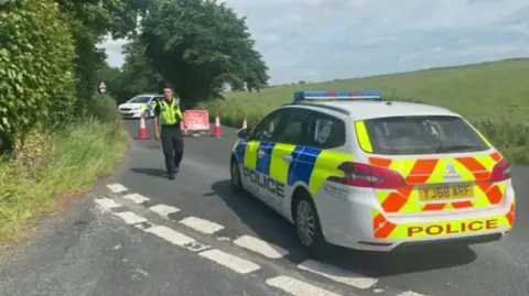 Police cordon near scene