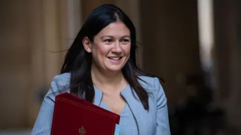 Getty Images Lisa Nandy arrives to attend the weekly meeting of Cabinet Ministers