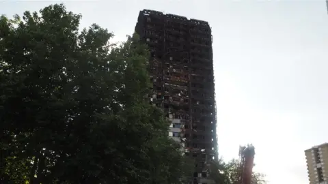 Grenfell Tower after the fire