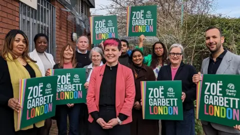 Green Party Zoe Garbett at the launch of her electoral campaign on 26 March