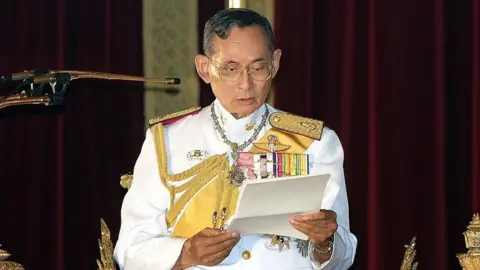 Getty Images Former King Bhumibol Adulyadej, 2001