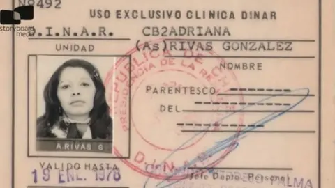 Storyboard media An ID card from the Dina issued to Ms Rivas