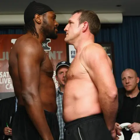 Getty Images Audley Harrison and Martin Rogan