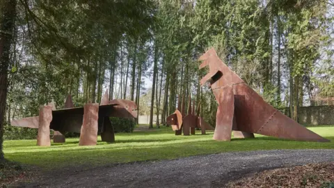 BARNEY HINDLE Jake and Dinos Chapman, Dinosaurs, Copyright Cass Sculpture Foundation, Chapman brothers