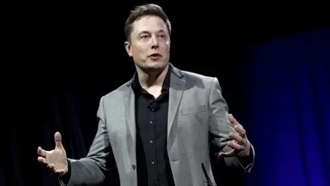 Reuters Elon Musk is seen onstage at an event in Hawthorne, California