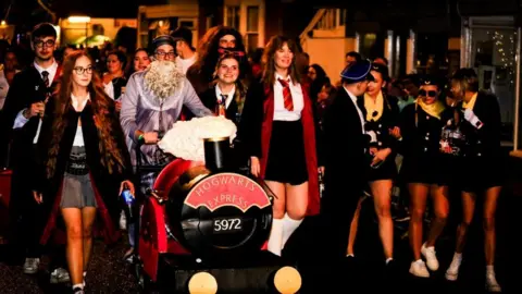 Andy Bayliss Wheelbeero race with Harry Potter characters