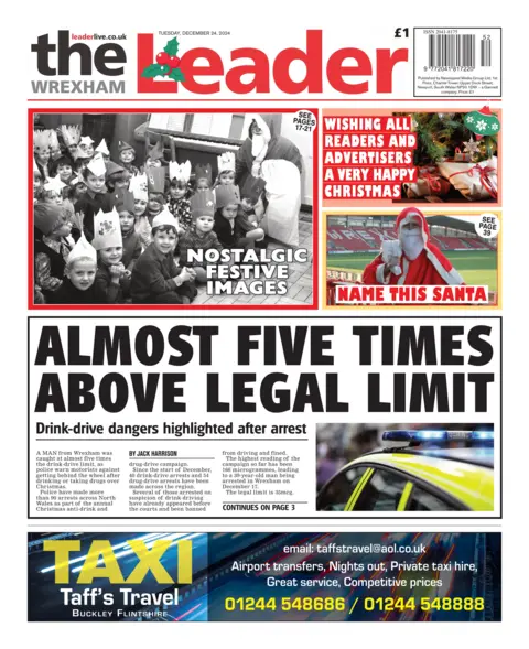 Wrexham Leader Wrexham Leader front page