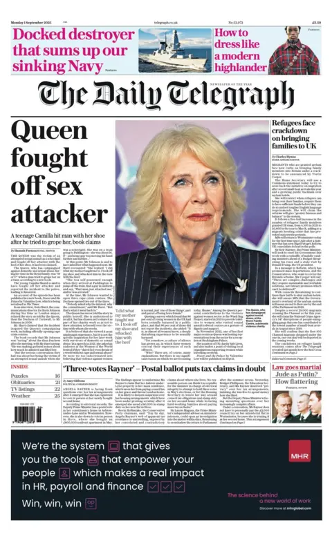  "Queen fought off sex attacker".