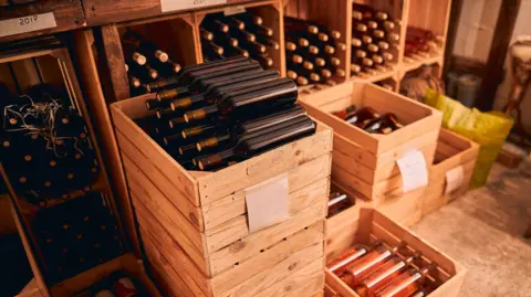 Getty Images Crates of wine