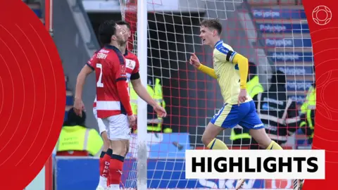 Cameron Bragg celebrates after scoring