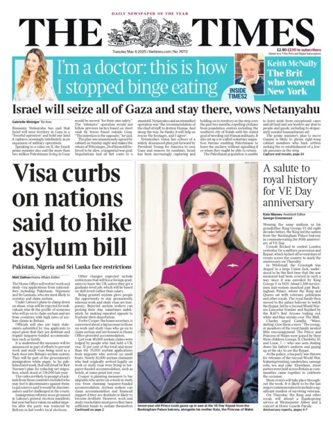  "Visa curbs on nations said to hike asylum bill."