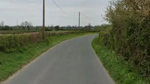 Google Maps A country lane between Epney and Saul in Gloucestershire