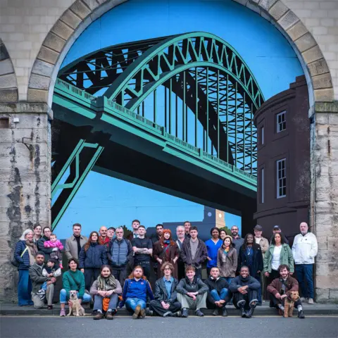 Gearbox Records / Fontana Artwork for Knats' album A Great Day in Newcastle
