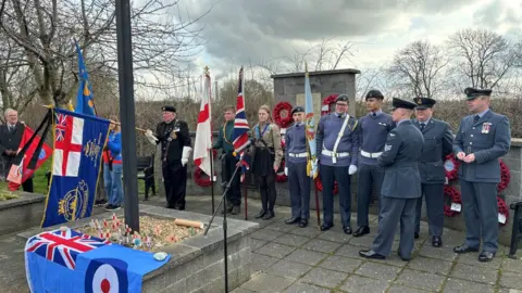 BBC The plaque unveiling ceremony