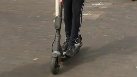 BBC Man on e-scooter