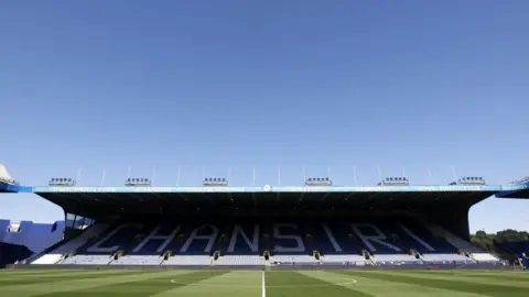 PA Media A view of an empty pitch and stand at Hillsborough stadium