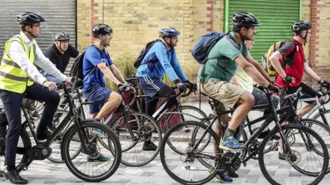 Getty Images People on bicycles