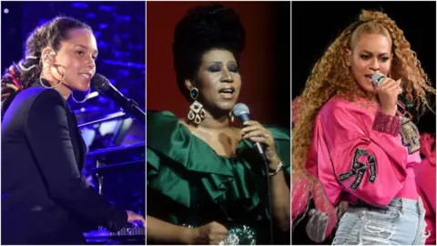 Getty Images Alicia Keys, Aretha Franklin, Beyonce