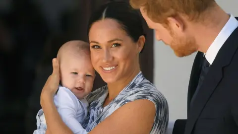 Getty Images Archie with his parents the Duke and Duchess of Sussex