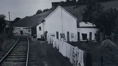 Headhunters Railway Museum, Enniskillen level crossing on what is now the Derrylin Road