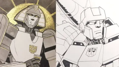 Jar Of Loose Screws, @CWingsyun Mirage and Hound drawn by More than Meets the Eye fans Jar Of Loose Screws and Winston Chan @CWingsyun as part of the #LostLightFest