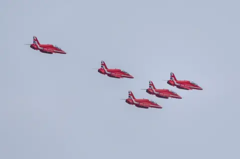 Richard in Rutland Red arrows seen from Oakham, Rutland