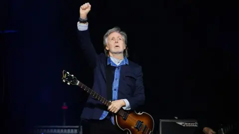 Getty Images Sir Paul McCartney performs at The O2 Arena during his 'Got Back' world tour