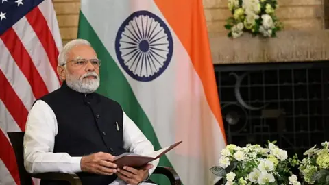 Getty Images Indian Prime Minister Narendra Modi holds a meeting with US President Joe Biden (not pictured) during the Quad Leaders Summit at Kantei in Tokyo on May 24, 2022. (Photo by SAUL LOEB / AFP) (Photo by SAUL LOEB/AFP via Getty Images)