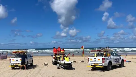 BBC RNLI on beach