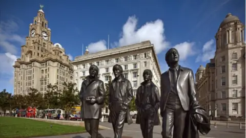 The Beatles statue in Liverpool