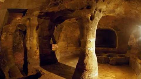 PA Media A Nottingham cave