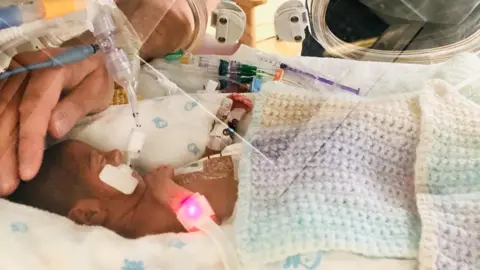 Hannah Cook Jacob with his father Jason Smith