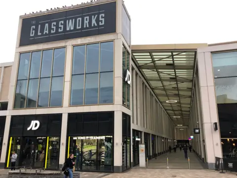 Exterior of The Glass Works buying  centre successful  Barnsley