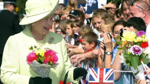 Getty Images The Queen in Preston in 2003