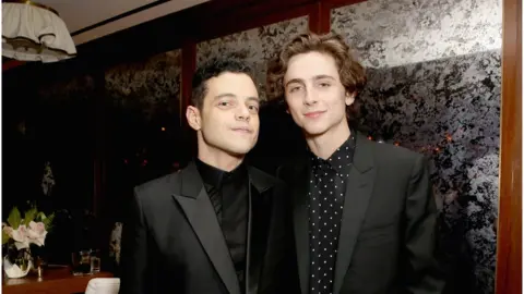 Getty Images Rami Malek and Timothee Chalamet