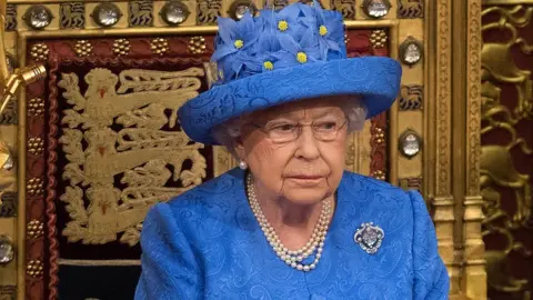 Getty Images Queen during the state opening of Parliament