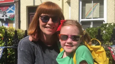 Elenid Glyn Elenid Glyn with her seven year old daughter, Heti