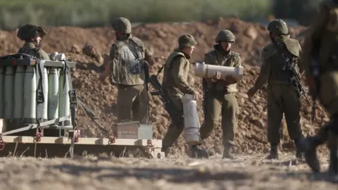 EPA Israeli forces at the Gaza Border, Israel, 17 May 2021