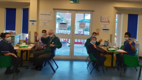 BLMK_CCGs Staff at Redgrave children and young people's centre vaccination hub