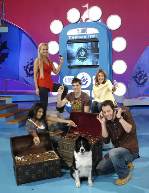 BBC Konnie Huq, Zoe Salmon, Gethin Jones, Liz Barker and Matt Baker with Meg the dog