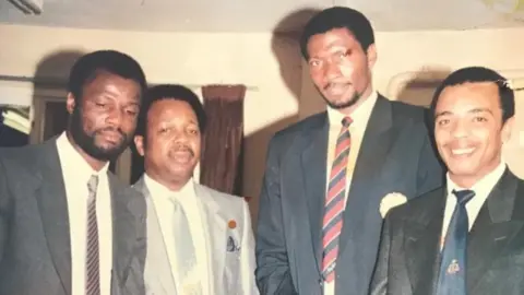 Reuben Campbell Mr Campbell with Hopeton and cricketer Roger Harper Henry