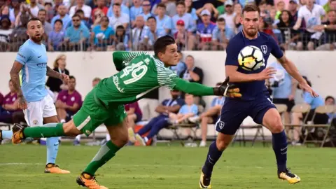 Getty Images Man City v Spurs in the International Champions Cup 2017