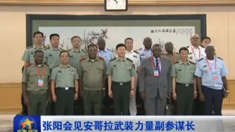 CCTV Chinese and Angolan military officials