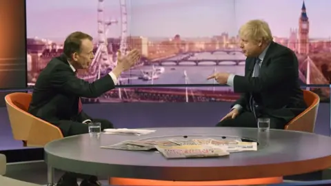 BBC Andrew Marr questions Boris Johnson on the Andrew Marr Show